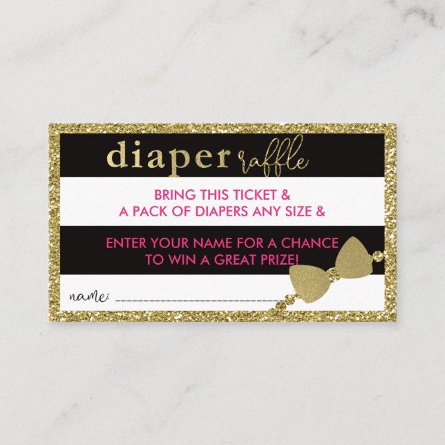Carte D'accompagnement Petit Lady Diaper Raffle Billets Faux Parties scin (Devant)