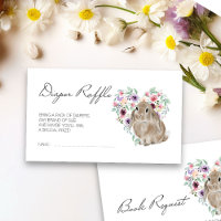Petit Lapin Baby shower Floral Déchets Raffin