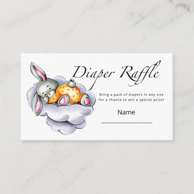 Carte D'accompagnement Petit lapin de tombole (Devant)