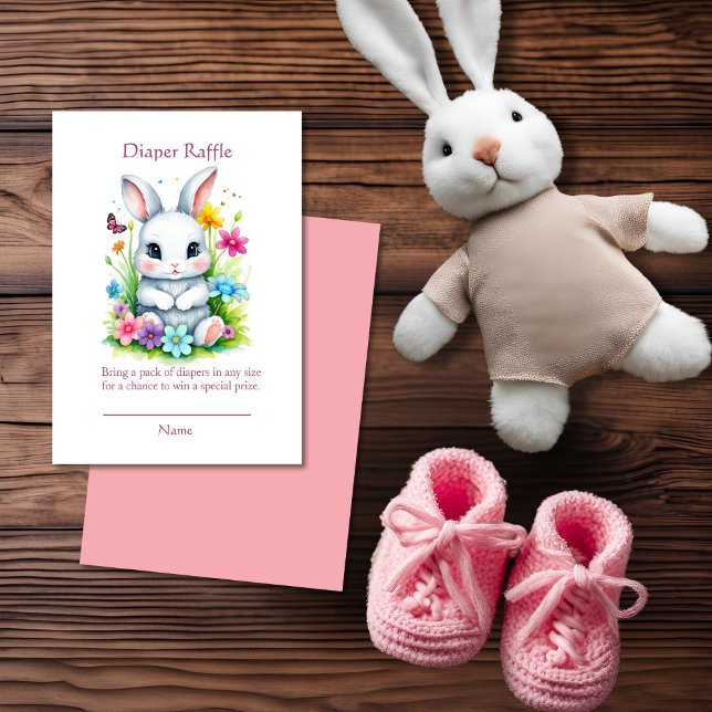Carte D'accompagnement Petit Lapin Fleur sauvage Raffin de la couche de P (Créateur téléchargé)