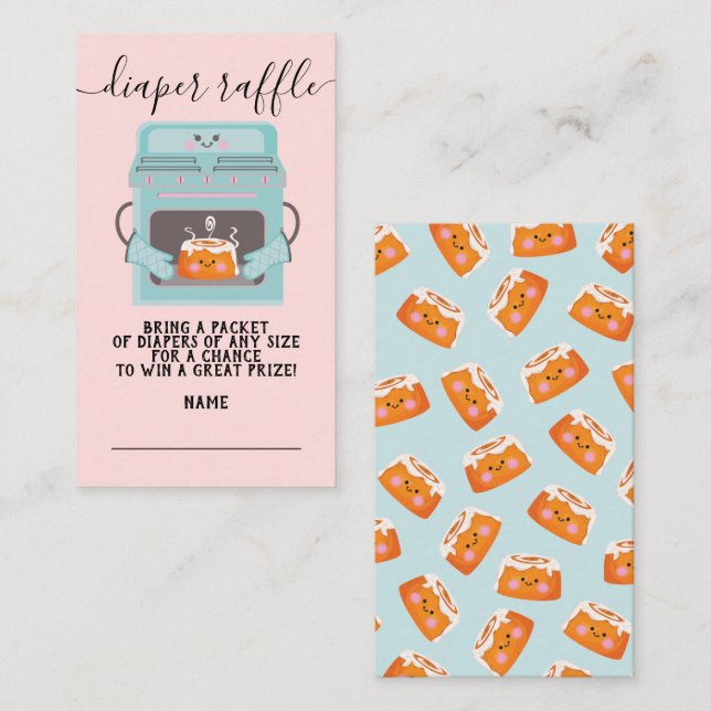 Carte D'accompagnement Petit pain au four Raffle de couche (Devant / Derrière)