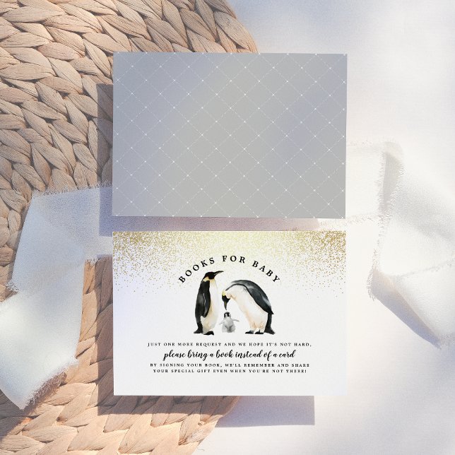 Carte D'accompagnement Petit pingouin | Livres Baby showers Pour Bébé (Créateur téléchargé)