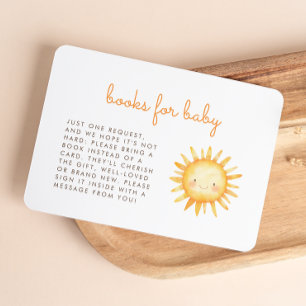Carte D'accompagnement Petit Rayon de Soleil Livres de Douce Fête de Nais