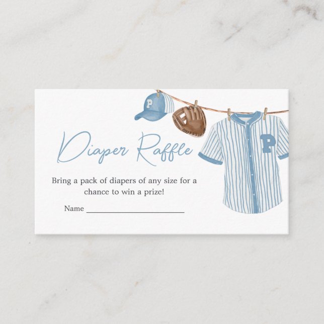 Carte D'accompagnement Petit Slugger Baby shower de baseball Déchets Raff (Devant)