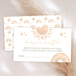Carte D'accompagnement Petit soleil soleil baby shower tombole de couche