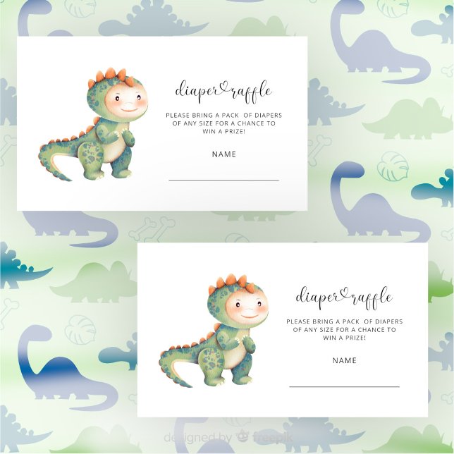 Carte D'accompagnement Petit tombole de couche de dinosaure (Créateur téléchargé)