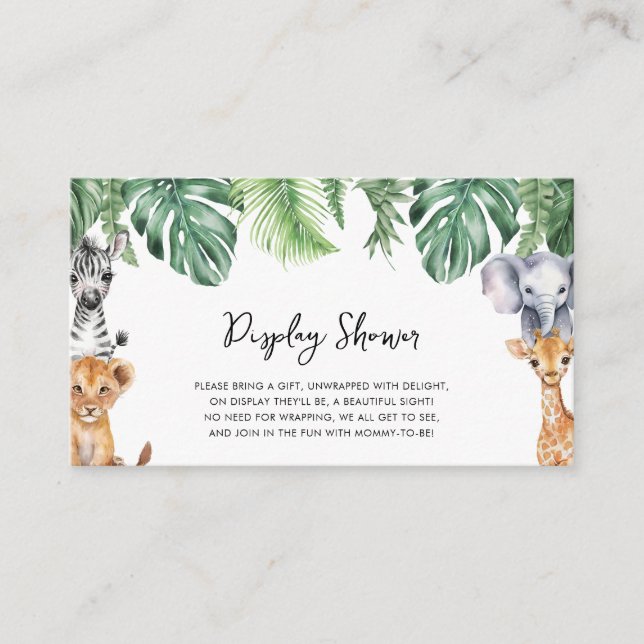 Carte D'accompagnement Petit Wild One Safari Baby shower Affichage douche (Devant)