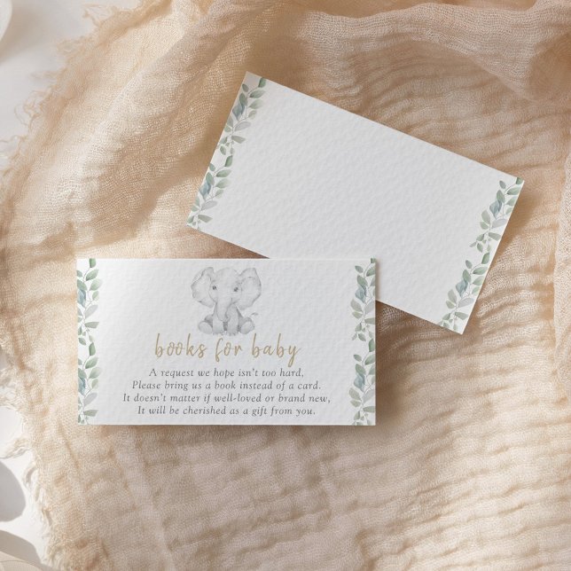 Carte D'accompagnement Petite arachide éléphant Baby shower Livres pour b (Créateur téléchargé)