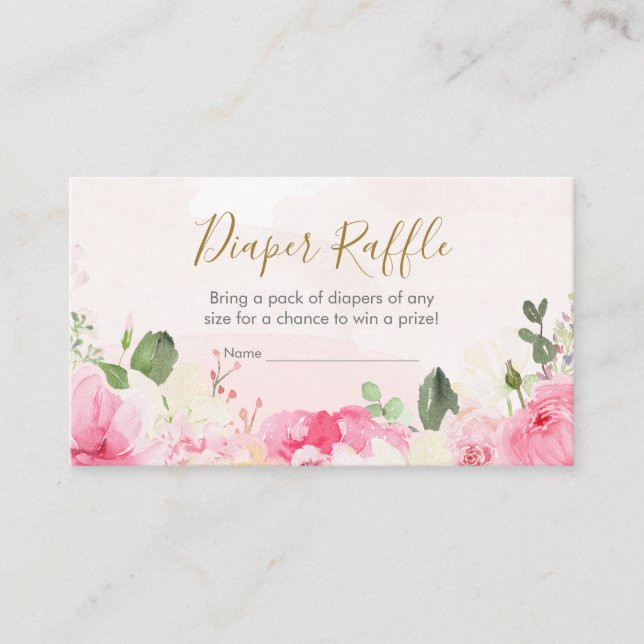 Carte D'accompagnement Petite barbe à arachide rose florale (Devant)