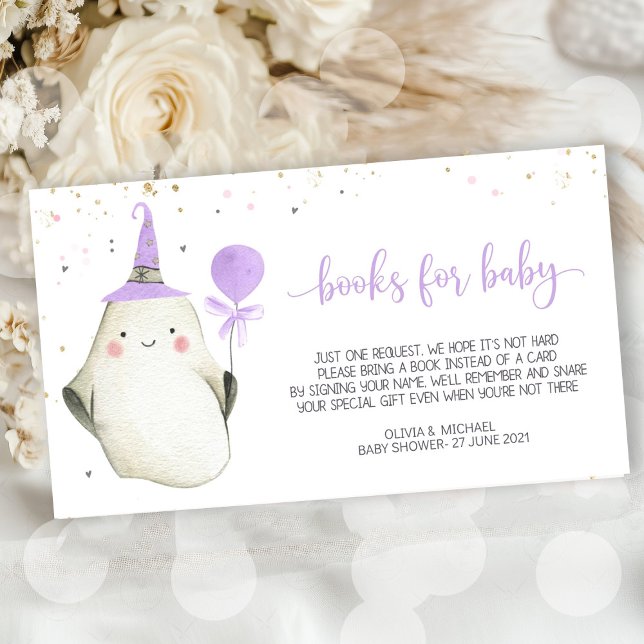 Carte D'accompagnement Petite Boo est presque à terme Fête prénatale (little boo is almost due,little boo baby shower book for baby,ghost baby shower boo favor tag,hallow)
