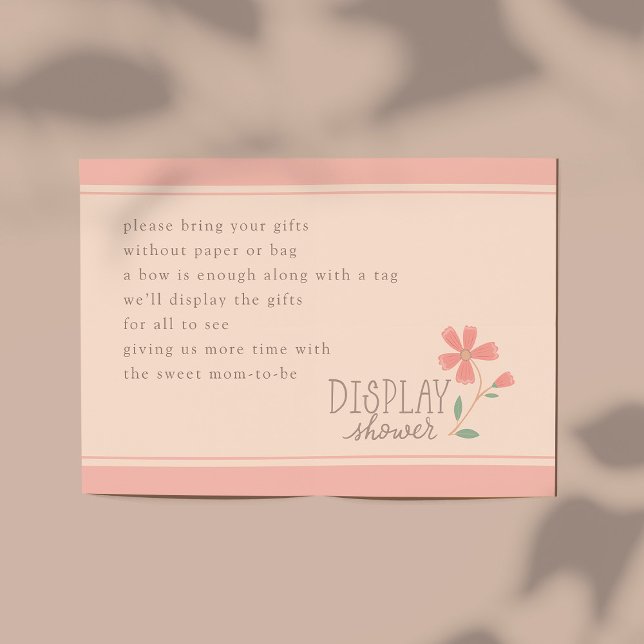 Carte D'accompagnement Petite Boue Floral Lettres à la main (card front)