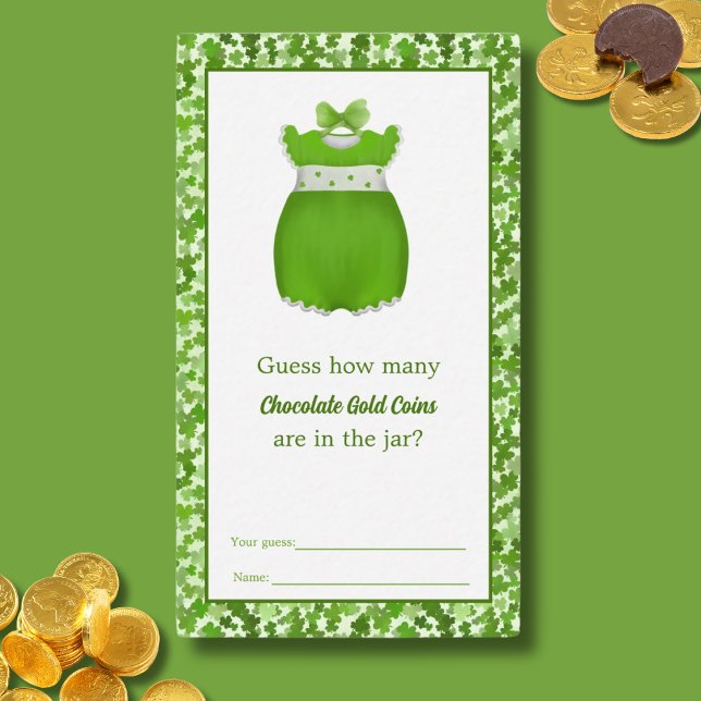 Carte D'accompagnement Petite Chanceuse Une Fille Shamrock Pour La Devina (Créateur téléchargé)