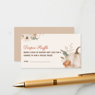 Carte D'accompagnement Petite citrouille Baby Shower Tirage au sort des c