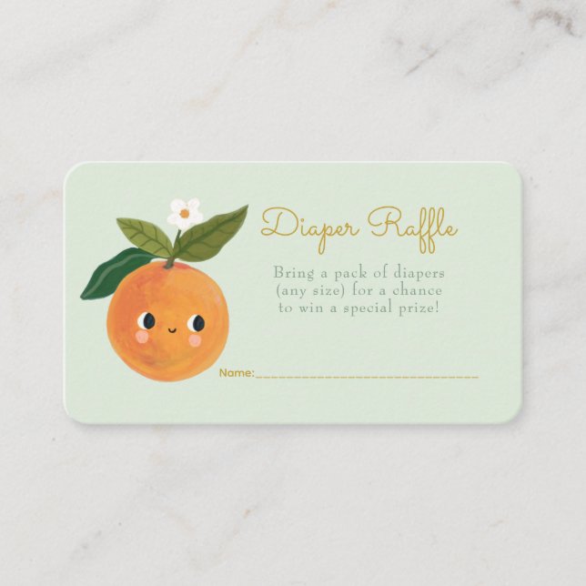 Carte D'accompagnement Petite Corbeille Orange (Devant)