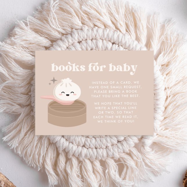 Carte D'accompagnement Petite Dim Dumpling Sum Baby shower Livres pour bé (Créateur téléchargé)