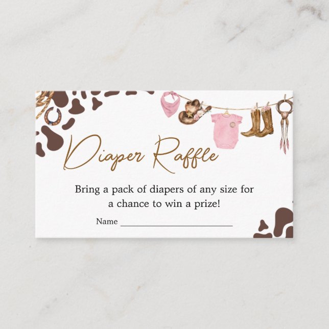 Carte D'accompagnement Petite fille Baby shower Déchets Raffin (Devant)