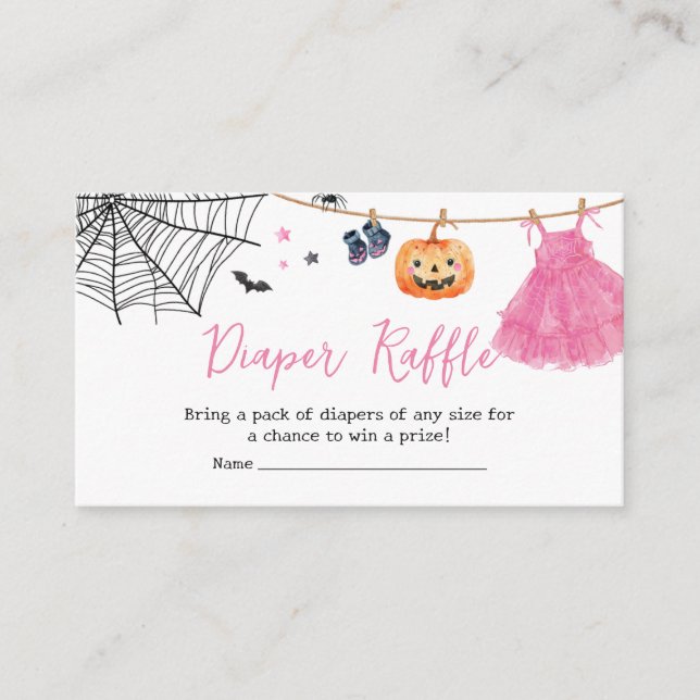 Carte D'accompagnement Petite fille Boo Halloween Citrouille Déchets Raff (Devant)