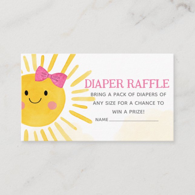 Carte D'accompagnement Petite fille Un petit rayon de soleil Déchets Raff (Devant)
