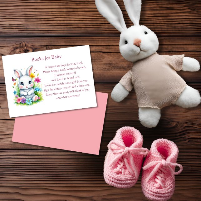 Carte D'accompagnement Petite Lapin Fleur sauvage Livres De Pâques Pour B (Créateur téléchargé)