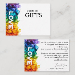 Carte D'accompagnement 🌈 Petite note cadeau LGBTQ peinte avec amour