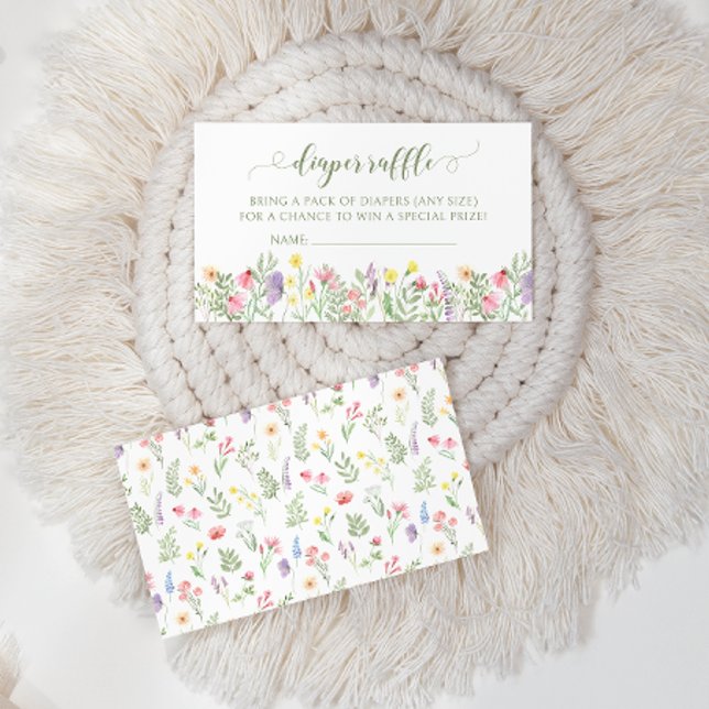 Carte D'accompagnement Petite petite fille fleur sauvage tombole de couch (Créateur téléchargé)