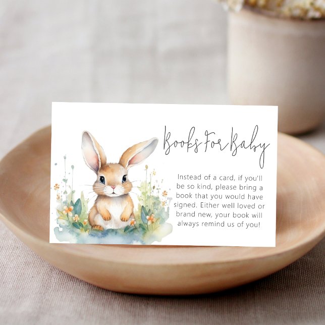 Carte D'accompagnement Petits Baby showers Bunny Livres Pour Bébé (Créateur téléchargé)