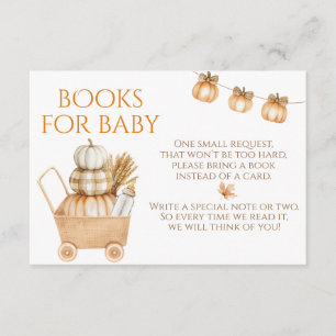 Carte D'accompagnement Petits Citrouilles Rustic Farm Baby shower Livres