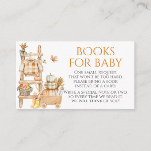Carte D'accompagnement Petits Citrouilles Rustic Farm Baby shower Livres