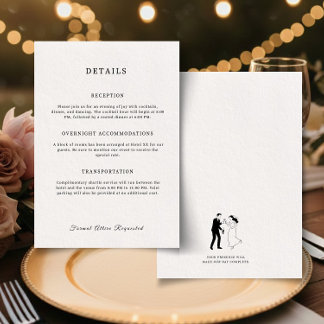 Carte D'accompagnement Petits détails Élégant Classique