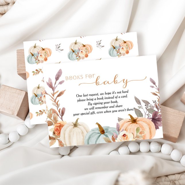 Carte D'accompagnement Petits livres Citrouilles pour le Baby shower (Créateur téléchargé)