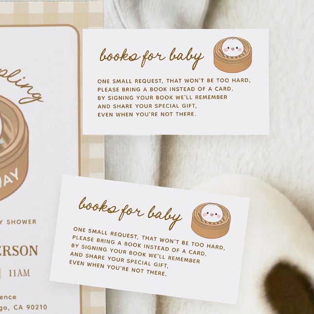 Carte D'accompagnement Petits livres de Baby shower jetables pour bébé (Créateur téléchargé)