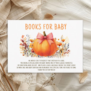 Carte D'accompagnement Petits livres de citrouille d'automne pour bébé