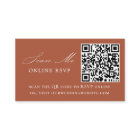Photo en ligne RSVP QR Code Mariage Terracotta