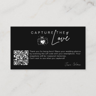 Carte D'accompagnement Photo Mariage moderne Capture l'amour Qr Code