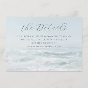 Carte D'accompagnement Photo Minimaliste Bleu Tranquille