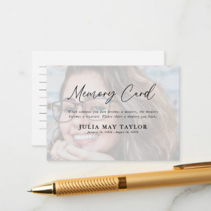 Carte D'accompagnement Photo Overlay Mémoire funéraire commémorative 