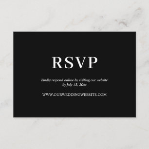 Carte D'accompagnement Photo RSVP en ligne Elegant Simple Mariage
