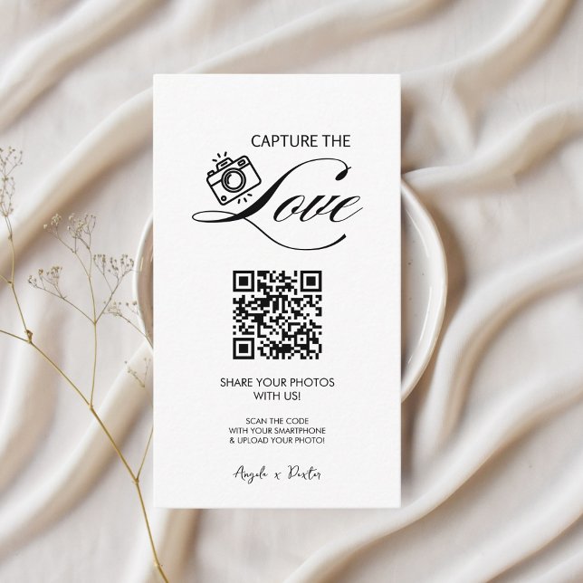 Carte D'accompagnement Photos Mariage Premium Simple Share avec code QR (Créateur téléchargé)