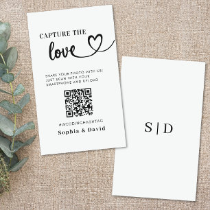 Carte D'accompagnement Photos Mariages modernes Capturer Le Code QR d'amo