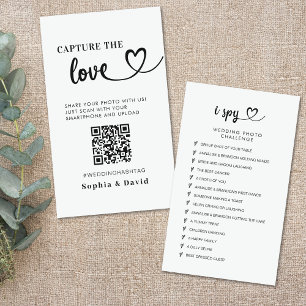 Carte D'accompagnement Photos Mariages modernes Capturer Le Code QR d'amo