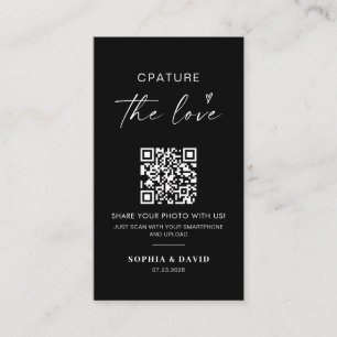 Carte D'accompagnement Photos Mariages modernes Capturez l'amour QR Code