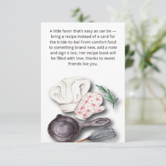 Carte D'accompagnement Pinch of Love Kitchen Bridal Shower
