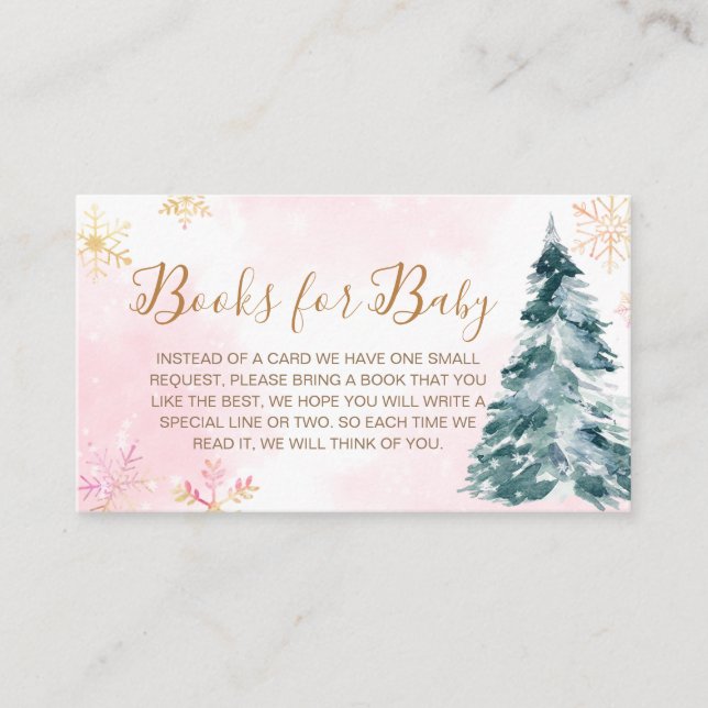 Carte D'accompagnement Pink Baby It's Cold Outside Books for Baby (Devant)