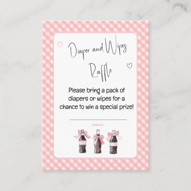 Carte D'accompagnement Pink Baby Soda Ready to POP Diaper or Wipes  (Devant)