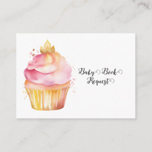 Carte D'accompagnement Pink Balloons Coupe Cake Baby Book Demande