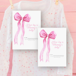 Carte D'accompagnement Pink Bow Quelle taille est le jeu du ventre de mam