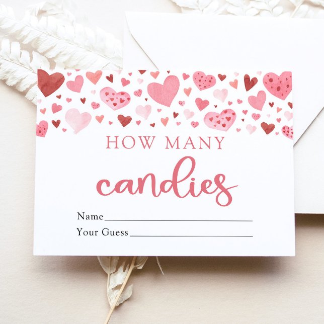 Carte D'accompagnement Pink Chérie Valentine Combien de bonbons Jeu (Créateur téléchargé)