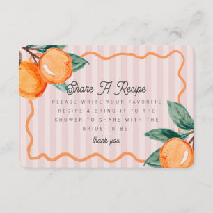 Carte D'accompagnement Pink Cutie Pastel Citrus Bridal Partager une recet