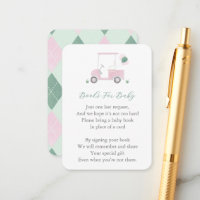 Pink Green Golf Part Baby shower Apporter Un Livre