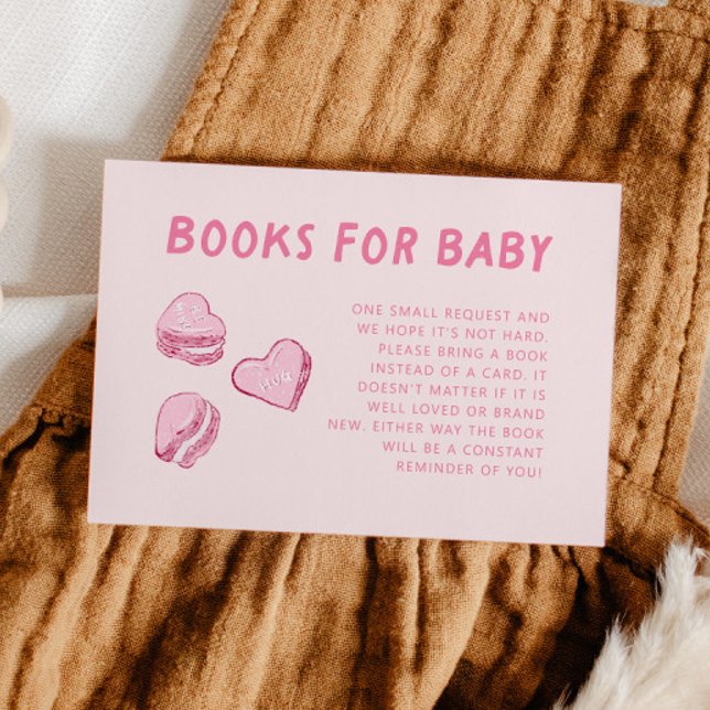 Carte D'accompagnement Pink Heart Valentine Baby shower Demande de réserv (Créateur téléchargé)